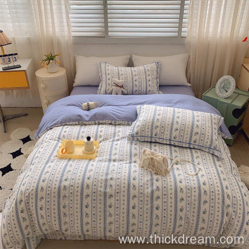 Rosemary Blue bed sheet cover bedding pillowcase set